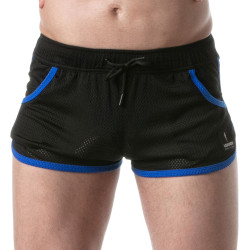 LEADER Short en mesh LOADED Noir-Bleu